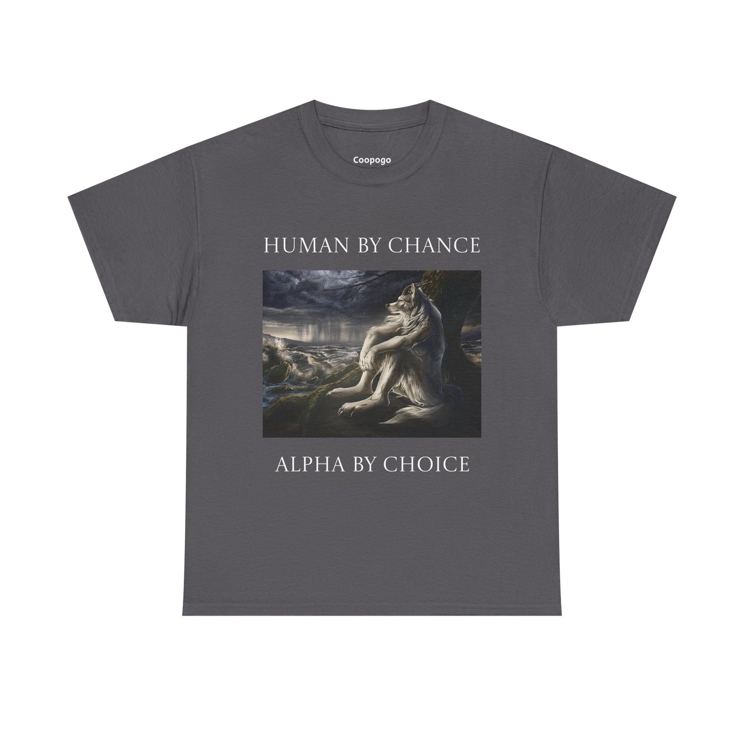 Alpha Sigma Wolf T-Shirt - Human By Chance Alpha By Choice
