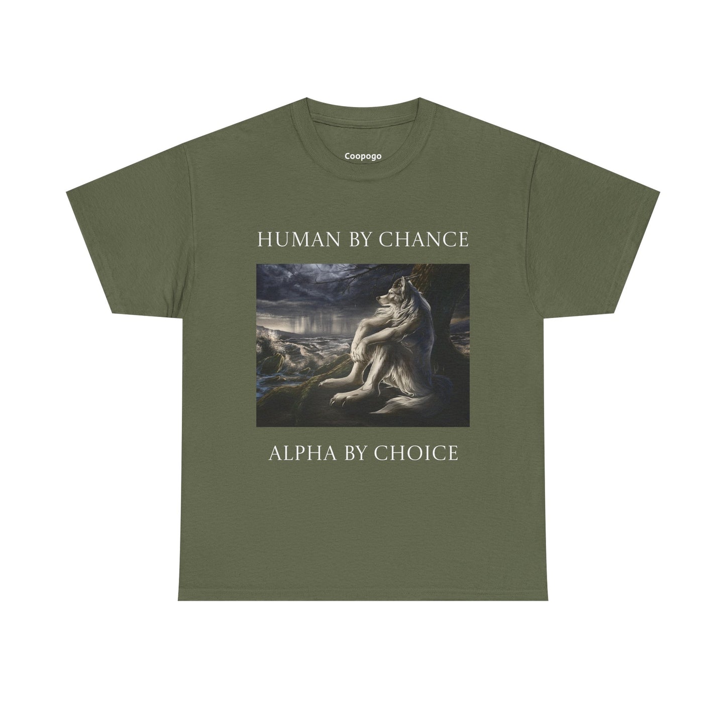 Alpha Sigma Wolf T-Shirt - Human By Chance Alpha By Choice