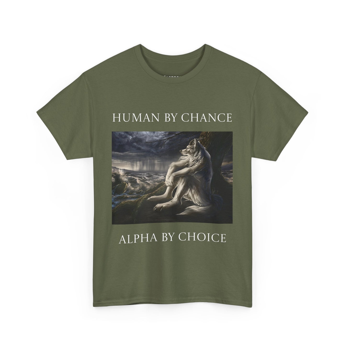 Alpha Sigma Wolf T-Shirt - Human By Chance Alpha By Choice