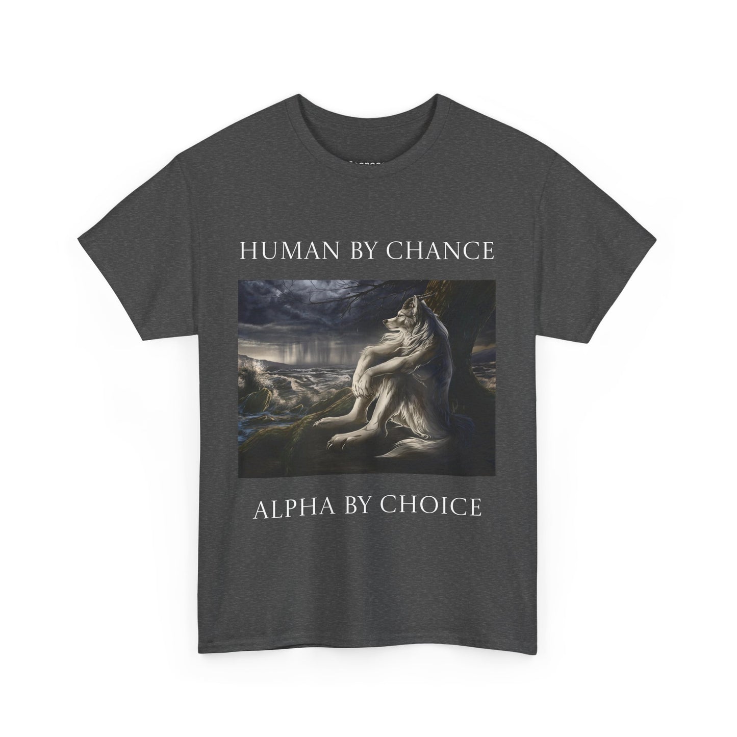 Alpha Sigma Wolf T-Shirt - Human By Chance Alpha By Choice