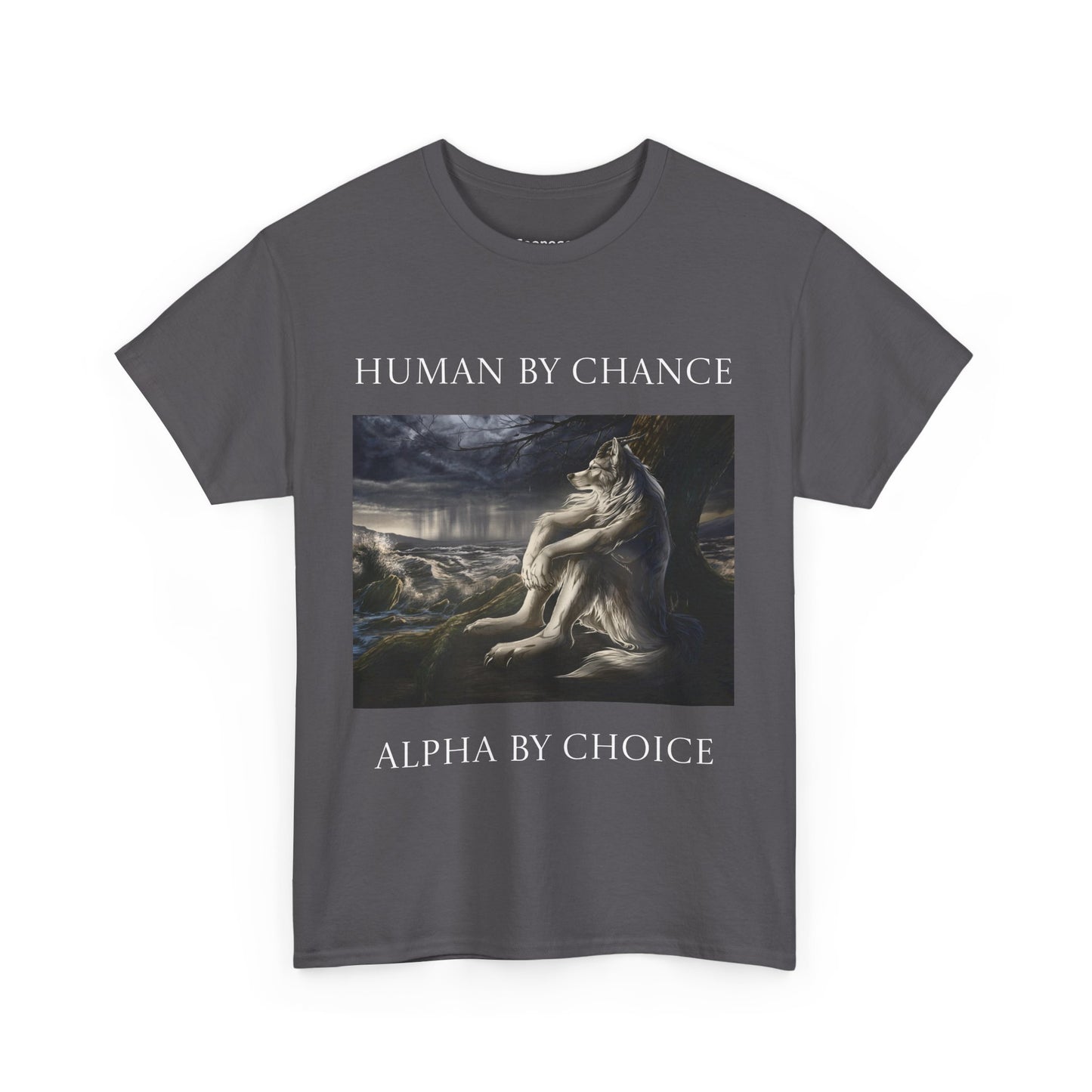 Alpha Sigma Wolf T-Shirt - Human By Chance Alpha By Choice