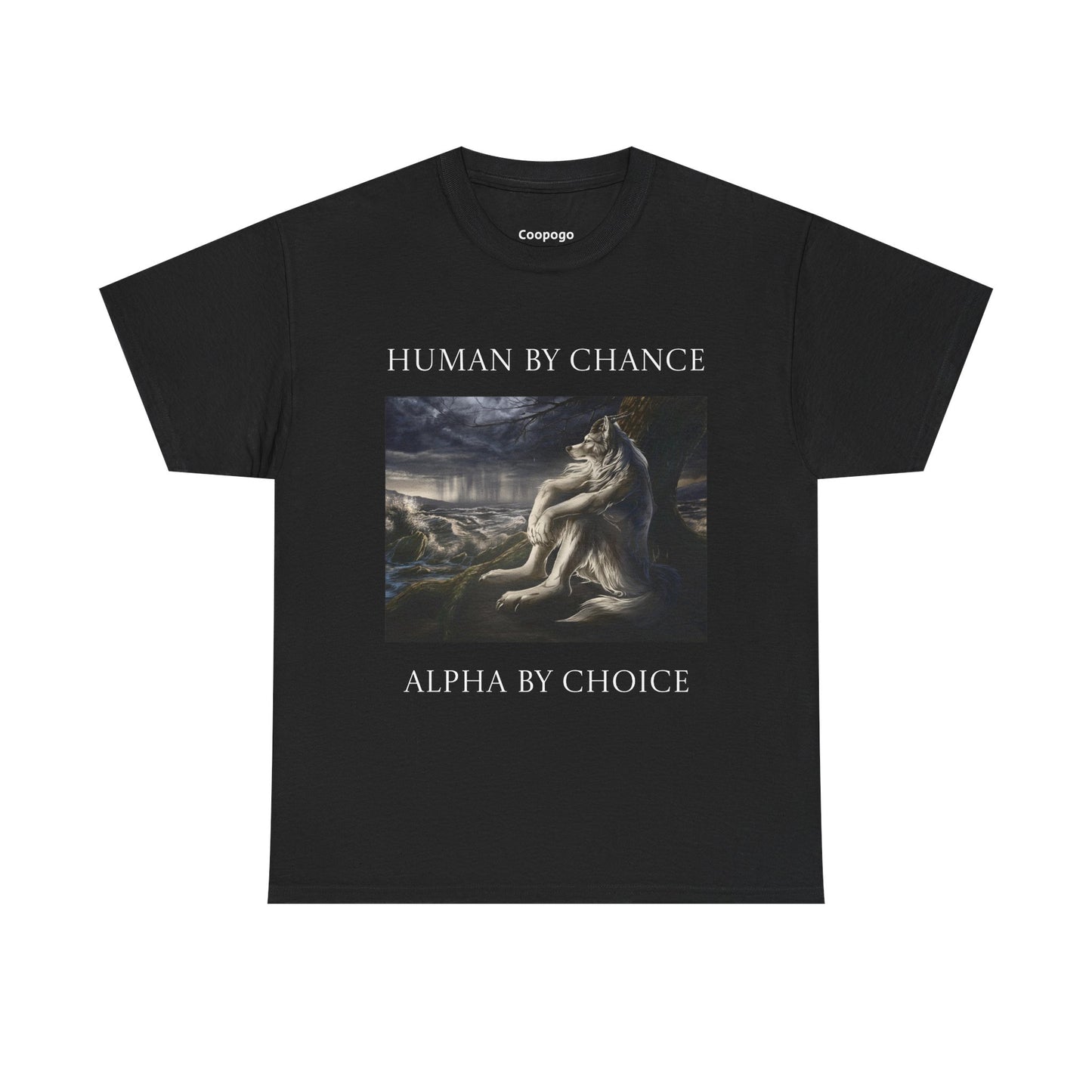 Alpha Sigma Wolf T-Shirt - Human By Chance Alpha By Choice