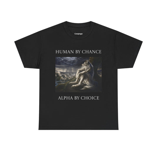 Alpha Sigma Wolf T-Shirt - Human By Chance Alpha By Choice