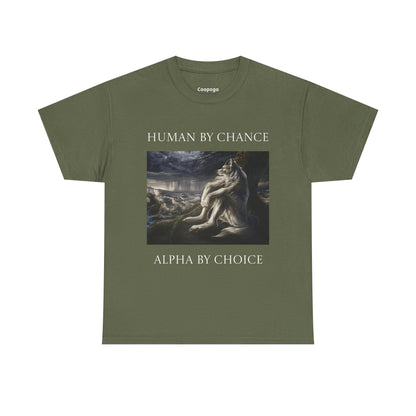Alpha Sigma Wolf T-Shirt - Human By Chance Alpha By Choice